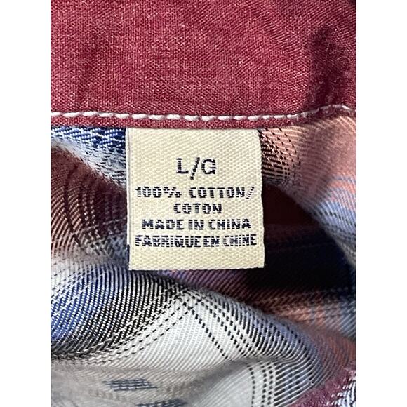 Tommy Bahama Men's Size Large Island Crafted Long Sleeve Button Down Plaid Shirt - Picture 9 of 10